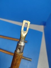 Vintage Gun Cleaning Rod Wood Brass And Metal 3 Piece 3 TIPS
