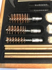 One OUTERS Gun Cleaning Kit Wood Boxed 31 Pc Gun Maintenance Tool Set