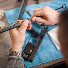 2PCS Handgun Cleaning Kit with Bronze Nylon Bore Brush & Rod