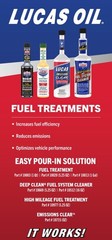 Lucas High Mileage Fuel Treatment Cleans Lubricates Stops Knocking 24oz