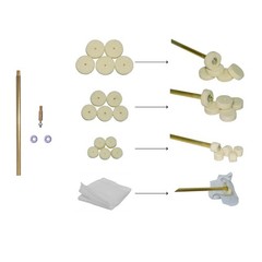 Cleaning Kit for 12, 20, 410 Gauge Includes Bronze Bore Brush, Cotton Mop, Sp…