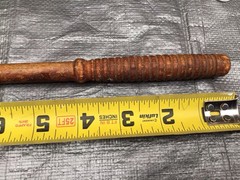 Vintage Shotgun Cleaning Rod Wood And Brass With Original Bore Pad