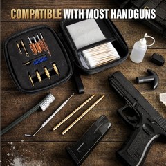 Universal Gun Cleaning Kit for .22 to .45 Cal Handguns – Compact & Portable