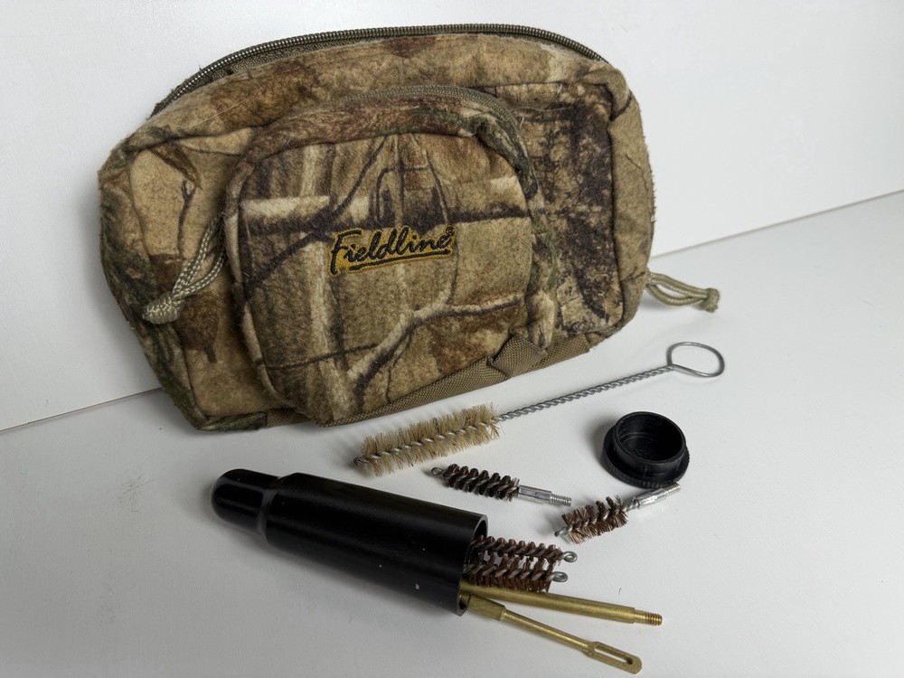 Fieldline Camo Gun Cleaning Kit w/ MOLLE Pouch Brushes Rods Hunting