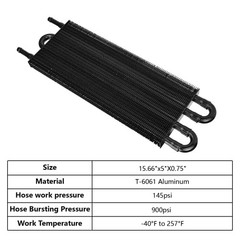 5/16″ Transmission Oil Cooler Kit Tube and Fin Cooler Kit Universal 405 4 Pass