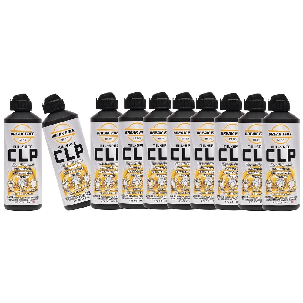 Break Free CLP 4oz Squeeze Bottle Gun Cleaner Lubricant, 10 Pack #CLP-4-10-V2