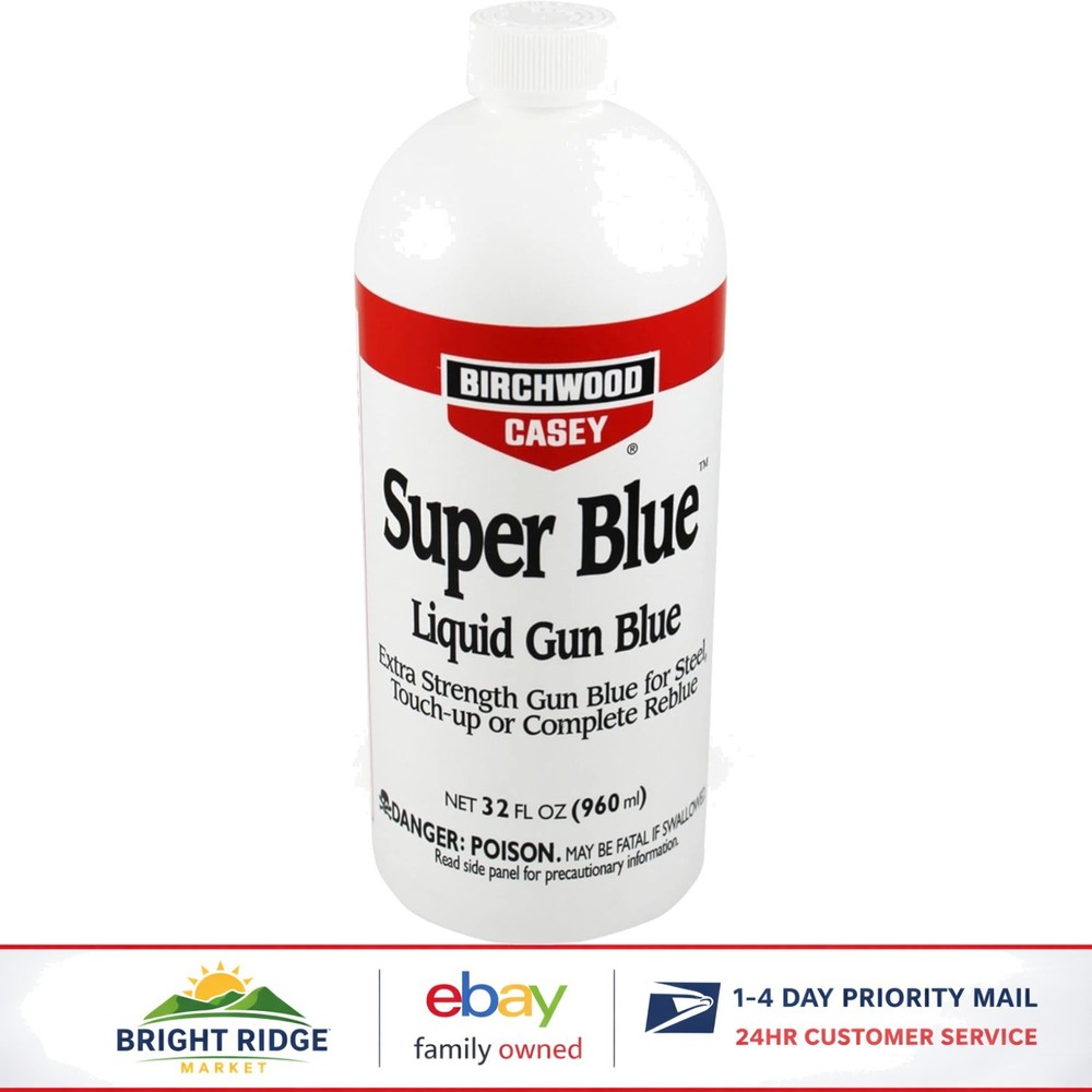 Gun Bluing Liquid for Highly-Polished Steel, 32 Ounce Protective Solution
