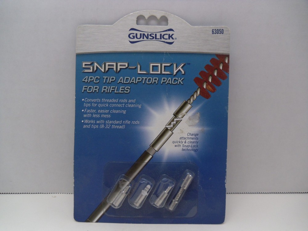 GUNSLICK SNAP LOCK TIP ADAPTOR RIFLE CLEANING KIT #63050 NIP