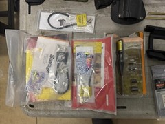 Lot of Bulldog Gun Holsters, Laser Boresighter, Savage Lock W/ Keys, Boresnake