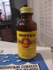 Vintage HOPPE’S NO.9 Powder Solvent Gun/Rifle Cleaning 2oz Bottle About 30% full