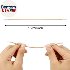 500 Pcs 6 Inch Gun Cleaning Swabs Long Cotton Swabs in Paper Storage Box Long Po