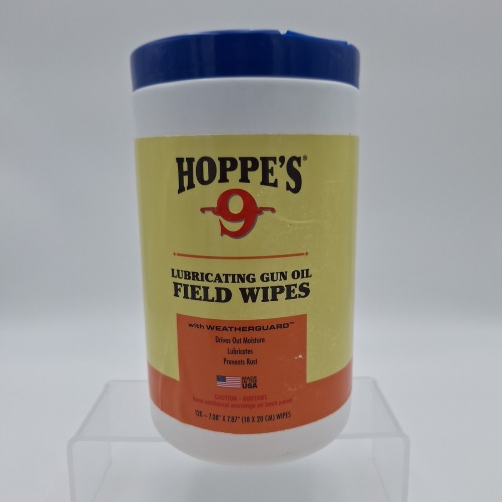 Hoppes Lubricating Gun Oil Field Wipes New 120