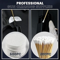 “800PC Gun Cleaning Supplies with Storage Box Lint-Free 2” Gun Cleaning Patch..