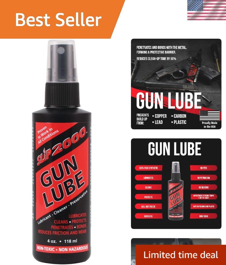 Gun Lube – Penetrating Gun Lubricant Lubricating CLP Gun Cleaner- 4 oz Pump S…