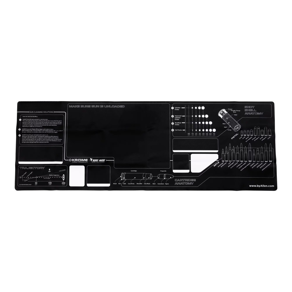 Company Waterproof Firearm Cleaning Mat, 45.5″L x 16″W, Black, Neoprene, N/a