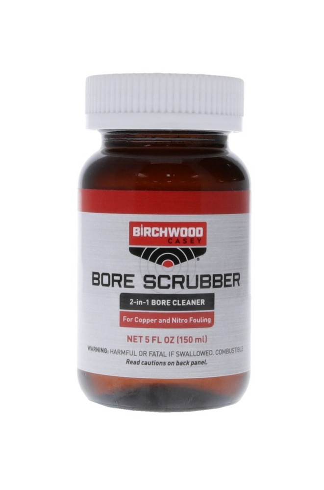 Birchwood Casey Bore Scrubber 2-in-1 Bore Cleaner, 5 Fluid Oz Glass Bottle 33632