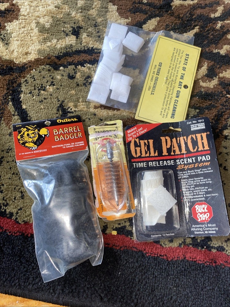 Outers Barrel Badger 12 Gauge Barrel Cleaner #2412 Hopes Cleaning Patches Lot
