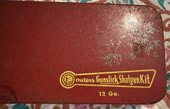 Vintage OUTERS Gunslick 12Ga. Shotgun Gun Cleaning Kit Rods Metal Oil Can 478