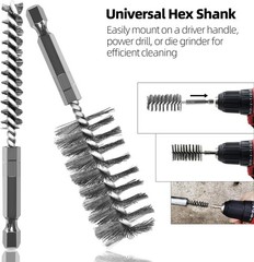 ASNOMY 12Pcs Wire Bore Brush for Drill,5/16″-1-3/16″ Stainless Steel Wire Bru…