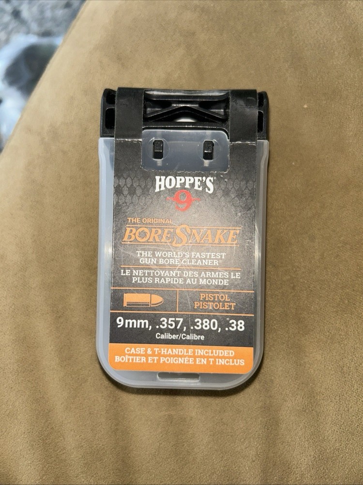 HOPPE’S BORESNAKE DEN 9mm & 38/380/357 caliber Pistol Cleaning Kit 24002D