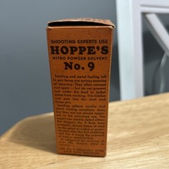 Hoppe’s No. 9 Nitro Powder Solvent. Vintage 1/2 Full Bottle Original Box