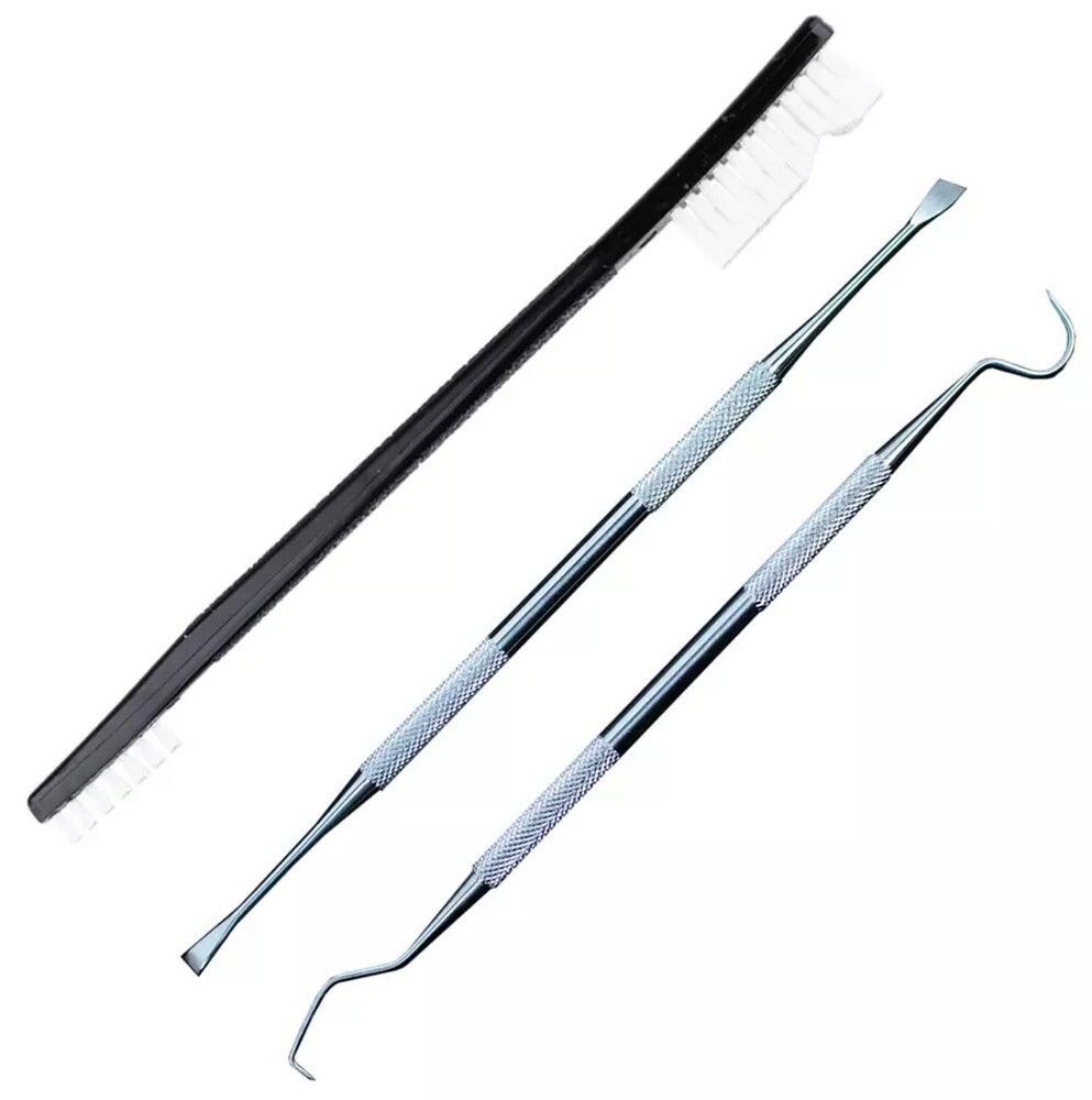 Kleen Bore 3 Piece Stainless Steel Pick & Nylon Utility Brush Tool Set – KBPBSET