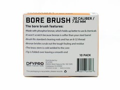10 Pack- .30 Cal Phosphor Bronze Bore Brushes for Gun Cleaning and Maintenance
