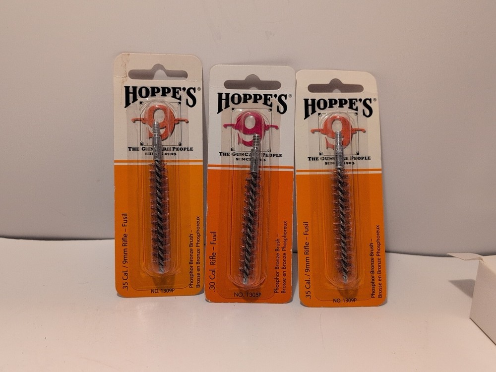 Hopps .35 Caliber 9 Mm Rifle Phosphor Bronze Cleaning Brush (3) New