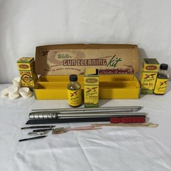 Vintage 50’s Erwin Weller Co. Gun Cleaning Kit Sioux City USA Yellow 4 Boxes
