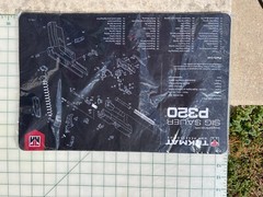 TekMat Ultra Cleaning Mat for use with Sig Sauer P320 Black 17”x11”