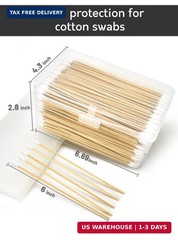 500 PCS 6-Inch Precision Gun Cleaning Swabs with Storage Case – Lint-Free Bamboo