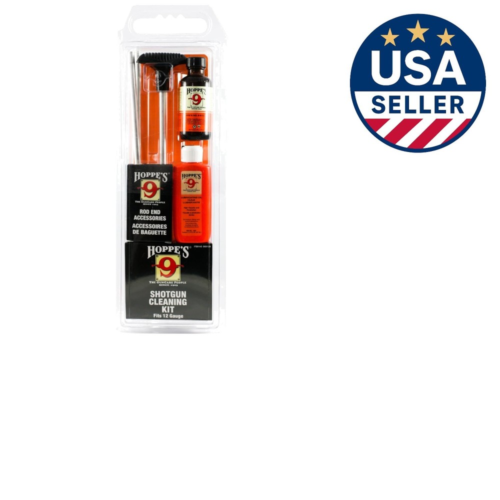 Hoppes 12-Gauge Clamshell Cleaning Kit with Aluminum Rod & Solvent – Sgo12b