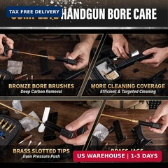 GLORYFIRE Universal Gun Cleaning Kit Fits .22 .357/9mm .38 .40 .45 Cal Handguns