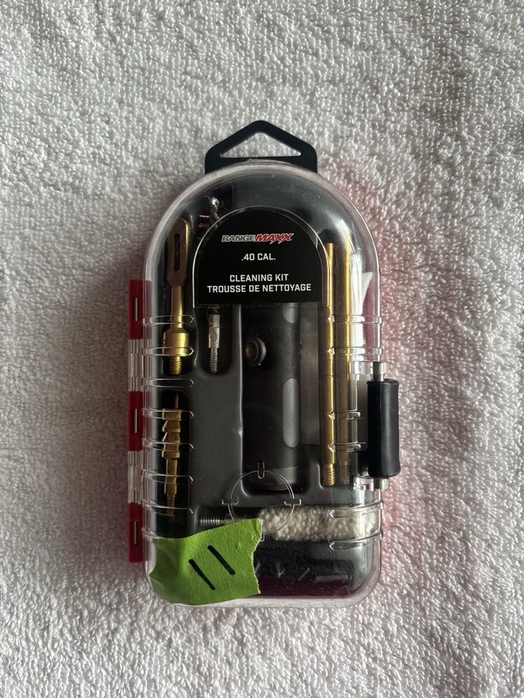 RangeMaxx .40 Cal Cleaning Kit, Metal Plastic Brass, Brush Mop Slot Tip, Case