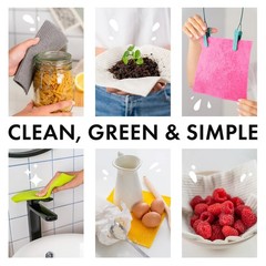 SUPERSCANDI 10-Pack Biodegradable Compostable Reusable Cleaning Cloths