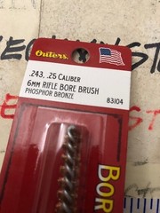 New Outers Rifle Phosphor Bronze Bore Brush, .243, 6mm .25 Bronze #83104