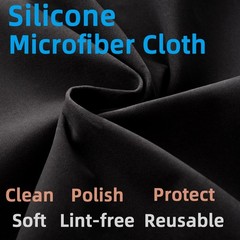 Silicone Gun Cleaning Cloth, 12″x12″ Microfiber Lint Free Black-4Pack