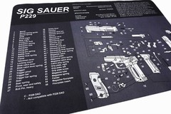 Gun Cleaning Mat for Sig Sauer P229 Breakdown Schematics Parts Diagram