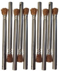 Lot of 10: Bronze/Phosphor Bristle Shop Cleaning Brush – 1/2″ Diameter