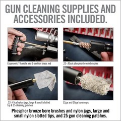 Gun Boss Pro Universal Multicolor Gun Cleaning Kit with Handle and Accessories