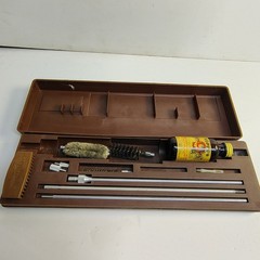 Outers Gun Cleaning Kit, Hoppe’s lubricating oil, Box Rod Set Brushes