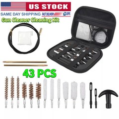 43PCS Universal Gun Cleaner Cleaning Kit Rifle Pistol Handgun Shotgun Firearm US