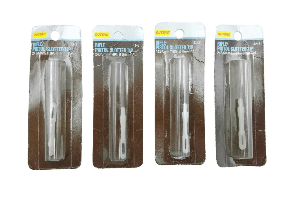 Lot of 4: Outers Rifle/Pistol Slotted Tip – .243/6mm THRU 6.5mm – 8×32 Threads