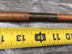 Vintage Shotgun Cleaning Rod Wood And Brass With Original Bore Pad