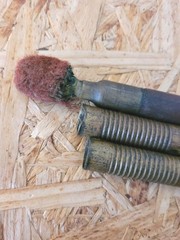 Antique 3 Piece Shotgun Wood And Brass Cleaning Rod 12 Or 16 Gauge