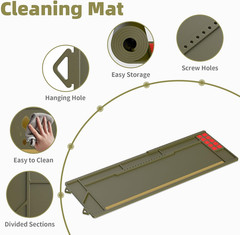 Large Gun Cleaning Mat for Rifle Shotgun Pistol, Magnetic Cleaning Pad for All G