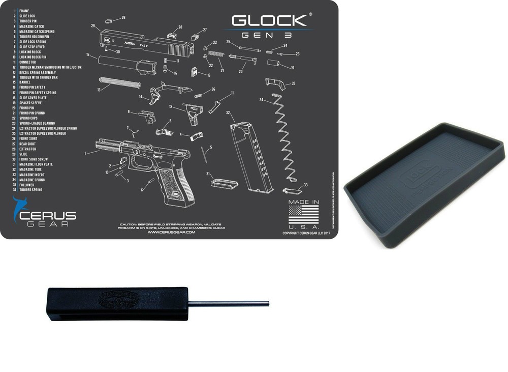 For Glock GEN 3 Complete Armorers Kit Bench Mat & Tool & Parts Tray