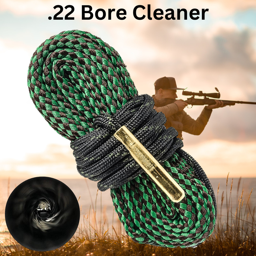 .22 Caliber Bore Cleaner – Free Fast Shipping – Also Fits .223 – 5.56 – .22-250