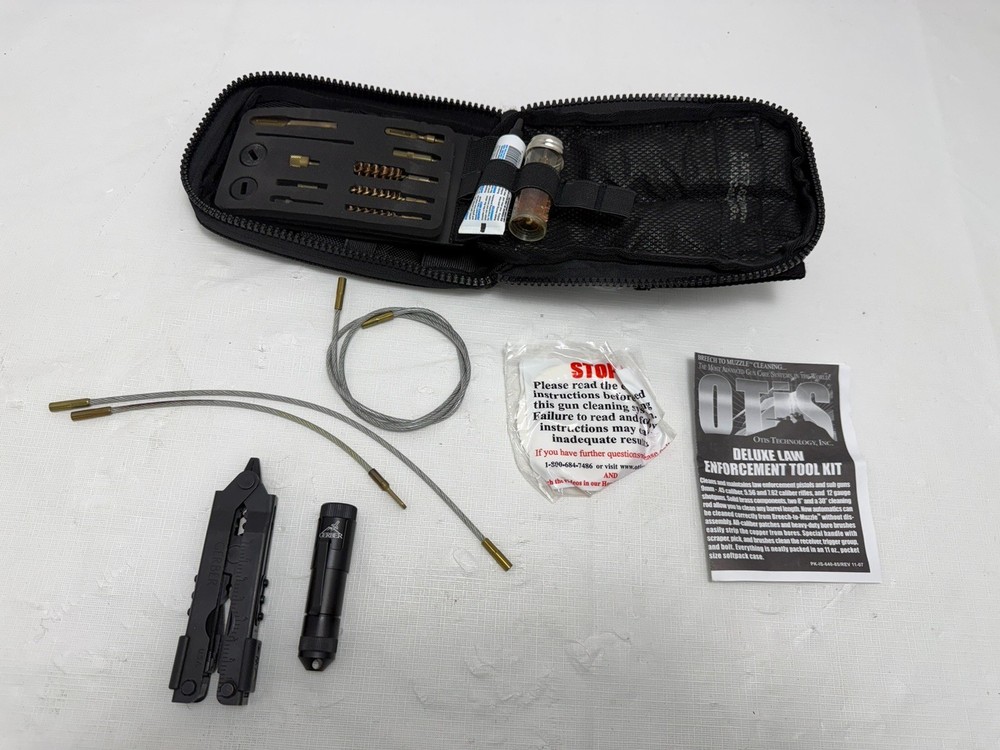 Otis Deluxe Law Enforcement Weapon Cleaning Tool Kit 9mm .45 5.56 7.62 12ga