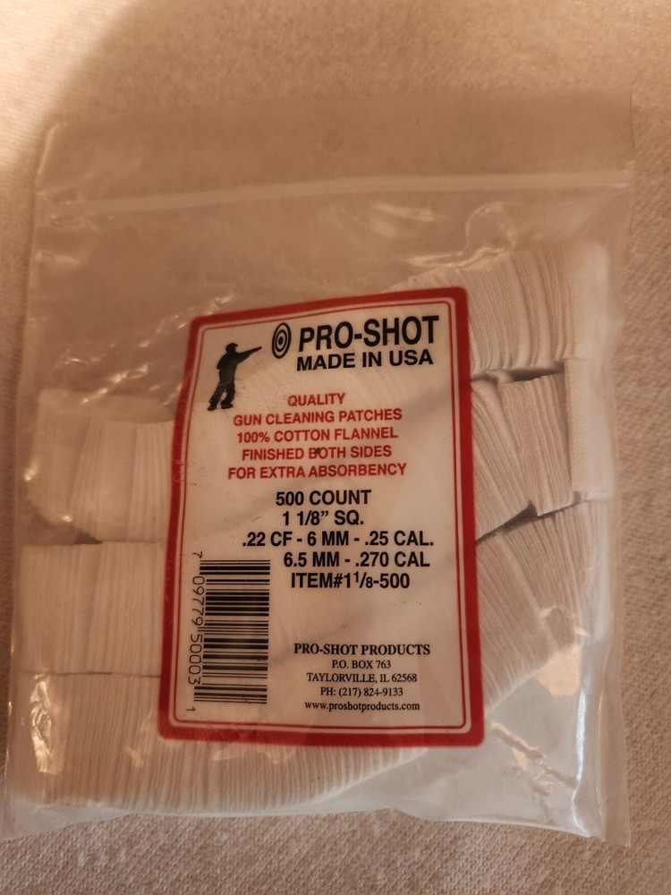 Pro shot patches item # 1 1/8 500 square patch